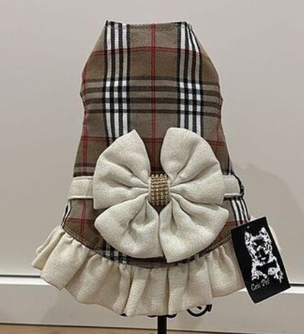 Bat-Jacket Ruffle Escocês com Laço Strass