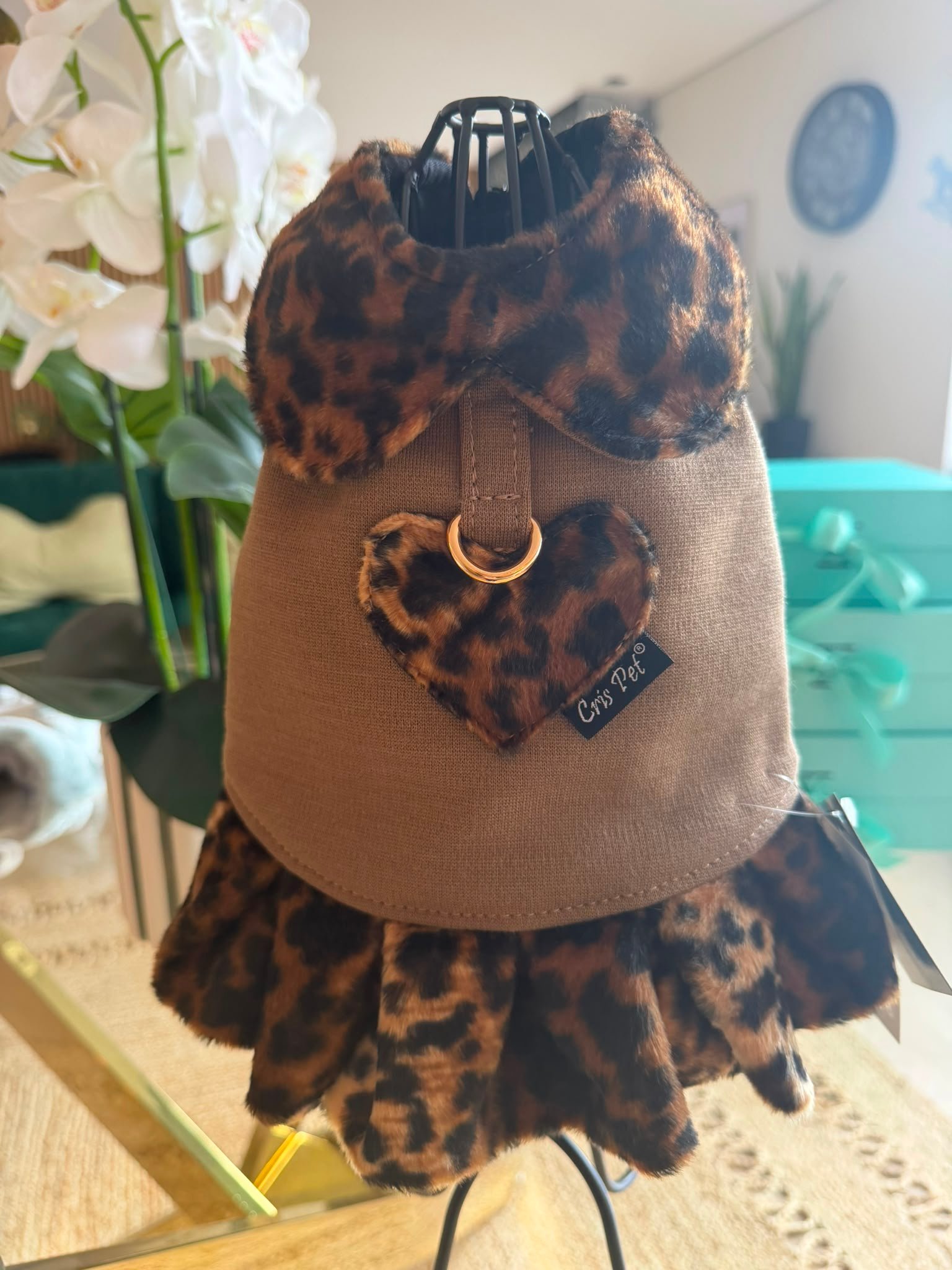Bat-Jacket Ruffle Leopardo Camel