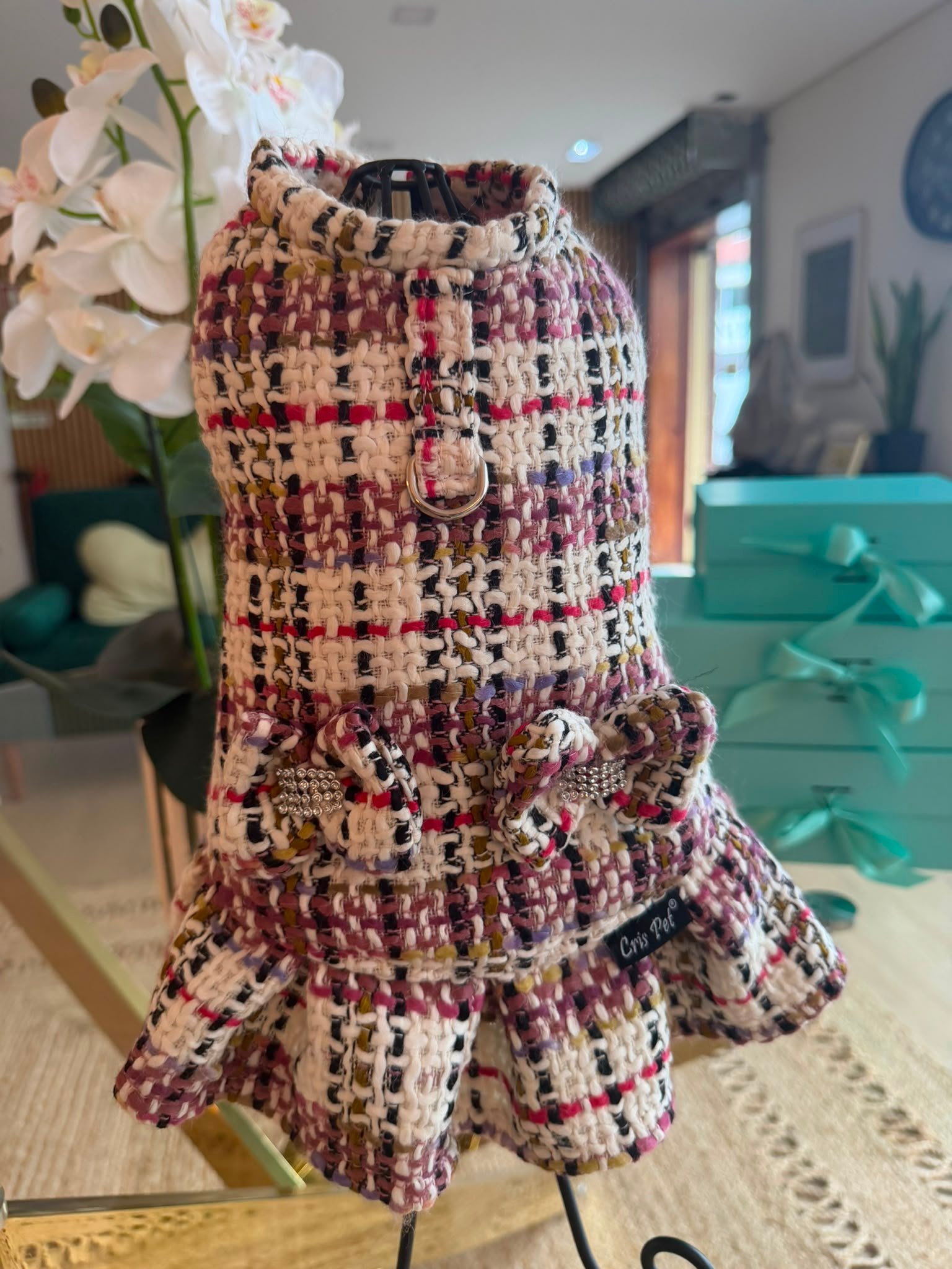 Bat-Jacket Ruffle Tweed Lilás