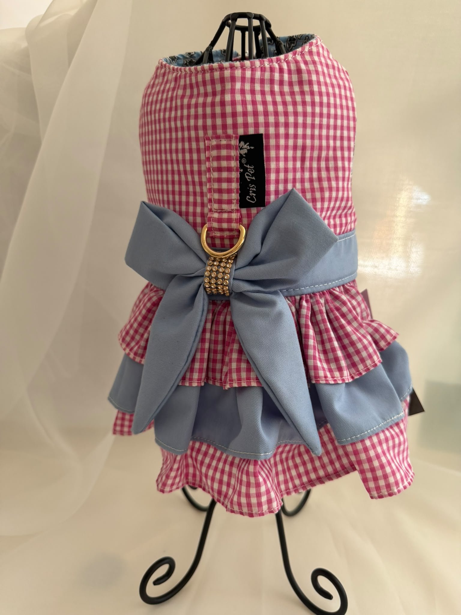 Bat-Jacket Ruffle Vichy