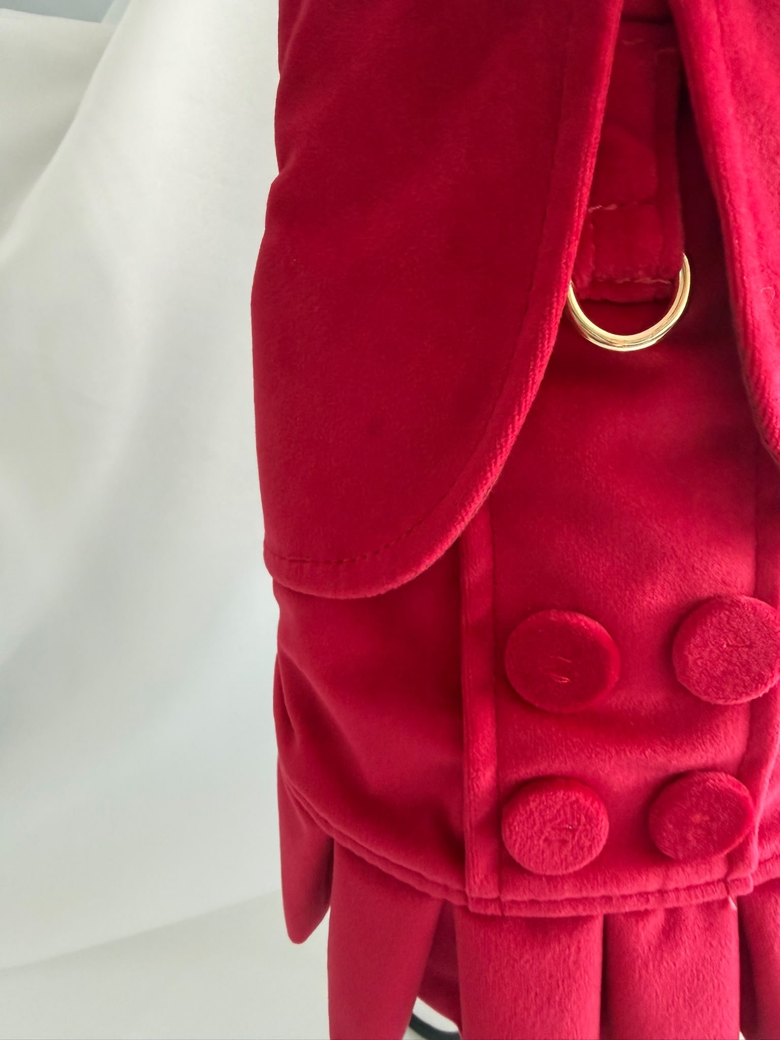 Bat-Jacket Ruffle Veludo Elegance Vermelho - Image 2