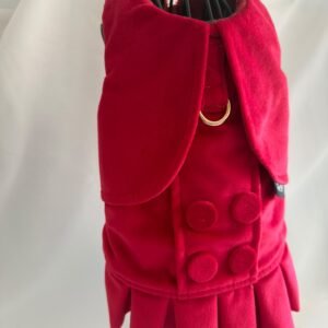 Bat-Jacket Ruffle Veludo Elegance Vermelho