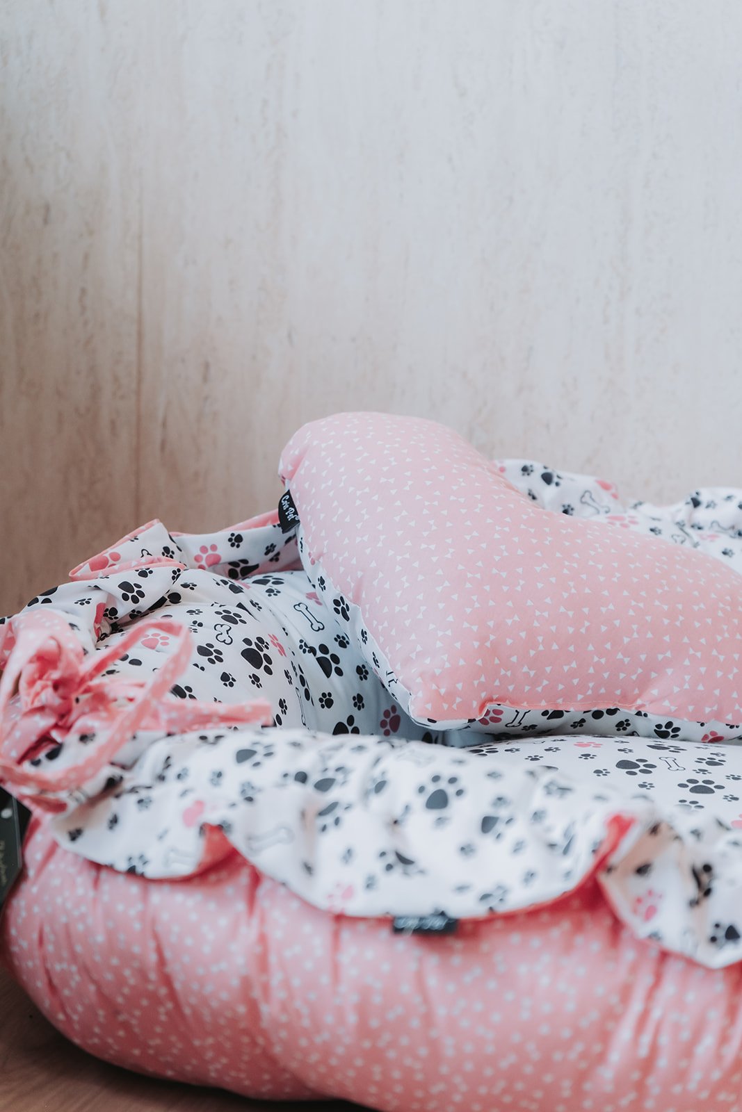 Cama Redonda Ruffle 2 em 1 Patinhas Coral - Image 3